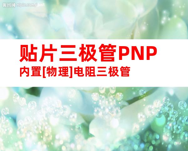 贴片三极管PNP内置[物理]电阻三极管